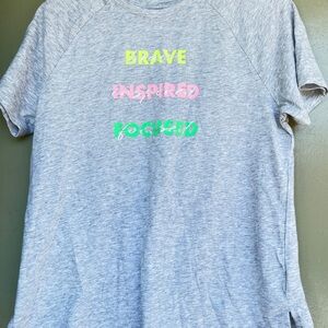 Gray Kids Shirt with Motivational Print